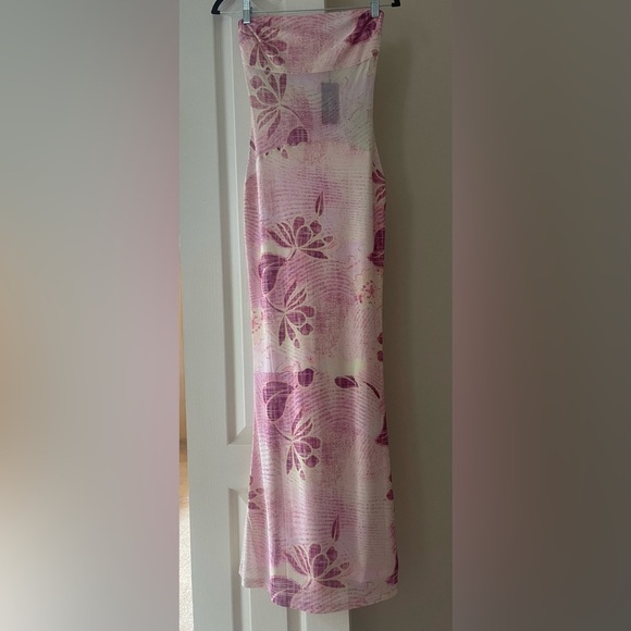 [NWT] Tiger Mist Morgan Dress - Strapless Pink Floral Maxi - Small - Picture 9 of 14